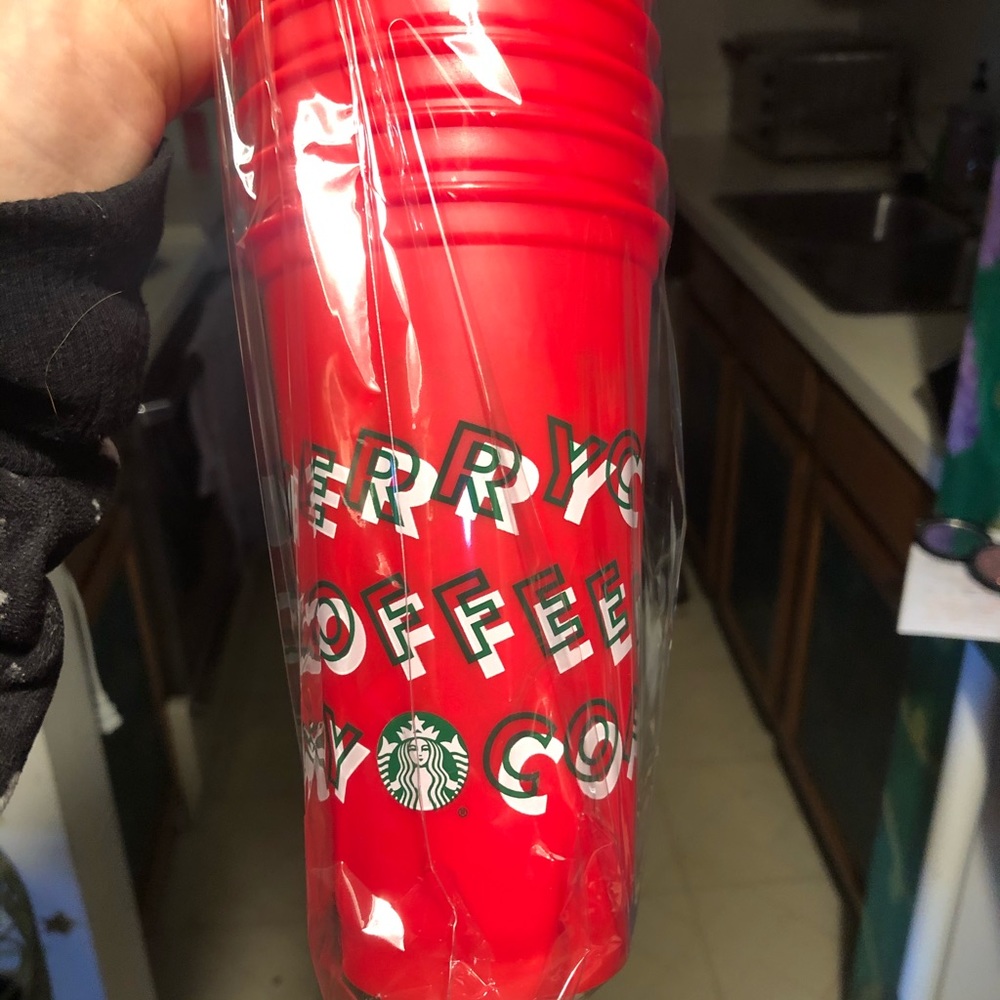 Red Starbucks holiday cup